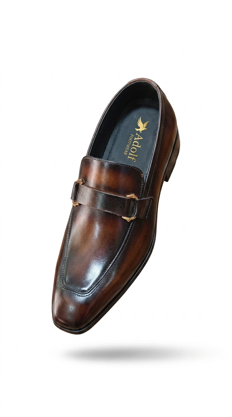 Adolf.pk Brown Leather Loafers