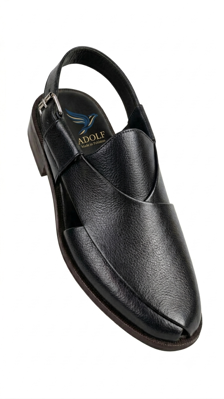 Adolf.pk Classic Leather Peshawari Chappal