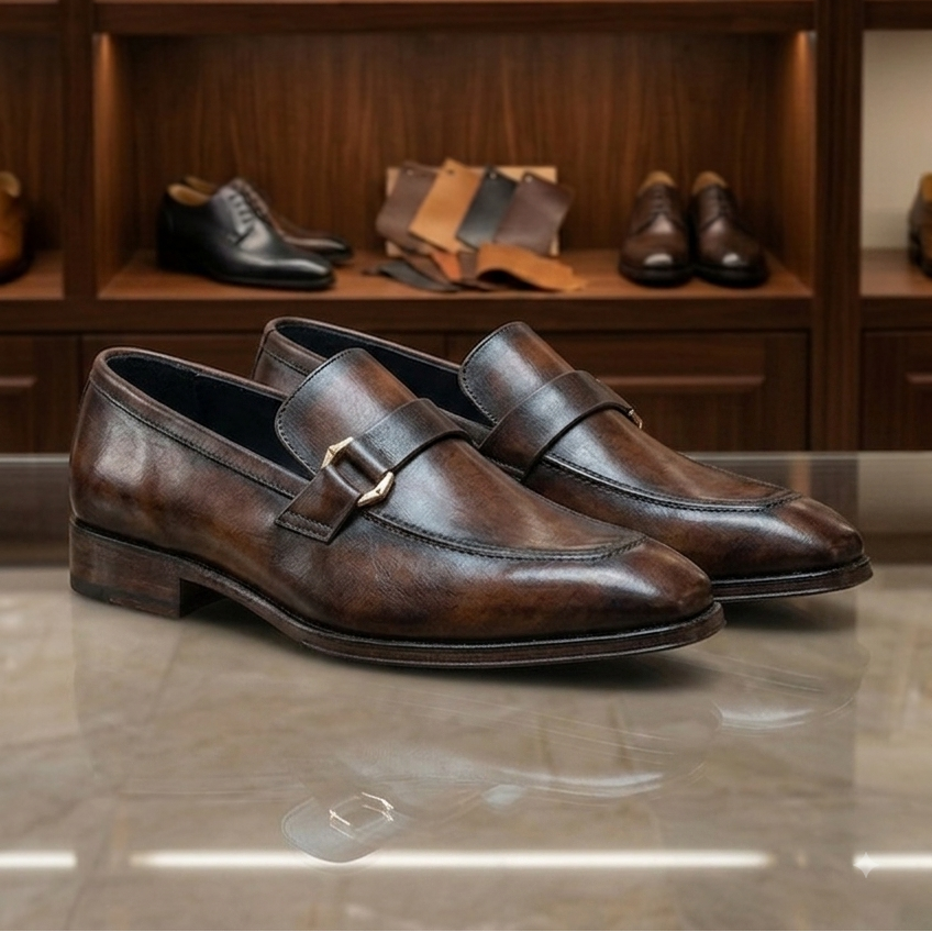 Adolf.pk Brown Leather Loafers