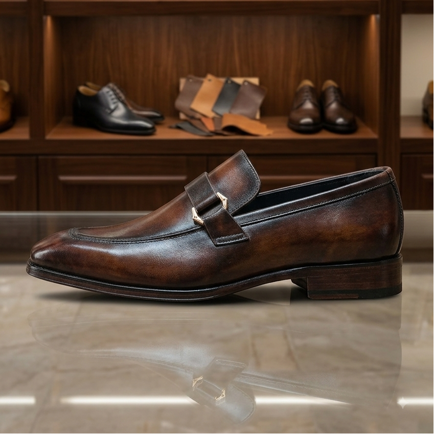 Adolf.pk Brown Leather Loafers
