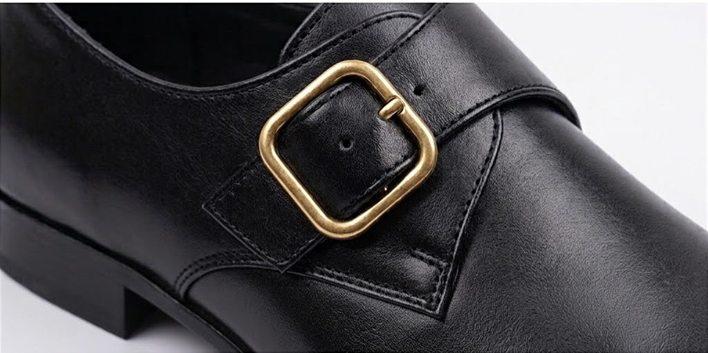 Adolf.pk Monk Strap Leather Shoes
